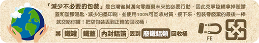 減少不必要的包裝，更環保